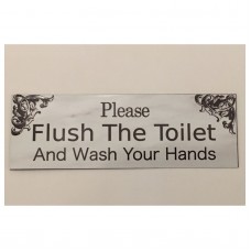 Toilet Flush Wash Hands Sign Room Wall Plaque or Hanging House Chic Kids   302242795639